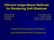 Efficient ImageBased Methods for Rendering Soft Shadows