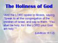 The%20Holiness%20of%20God PowerPoint PPT Presentation