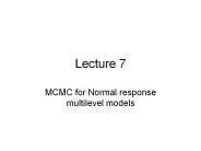 MCMC for Normal response multilevel models