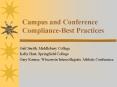 Campus and Conference Compliance-Best Practices PowerPoint PPT Presentation