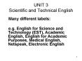 UNIT 3 Scientific and Technical English PowerPoint PPT Presentation