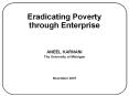 Eradicating Poverty through Enterprise PowerPoint PPT Presentation