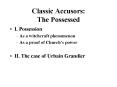 Classic Accusors: The Possessed PowerPoint PPT Presentation