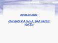 Optional Slides: Aboriginal and Torres Strait Islander peoples PowerPoint PPT Presentation