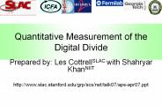 Quantitative Measurement of the Digital Divide