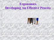 Ergonomics Developing An Effective Process