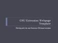 CSU Extension Webpage Template PowerPoint PPT Presentation