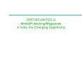 OPPORTUNITIES in MediaPublishingMagazines in India, the Emerging Opportunity PowerPoint PPT Presentation