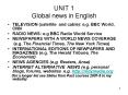 UNIT 1 Global news in English PowerPoint PPT Presentation