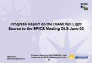 Overview of DIAMOND to European EPICS Meeting 99