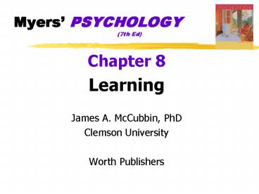 Myers PSYCHOLOGY 7th Ed