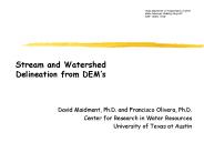 Stream and Watershed Delineation from DEM