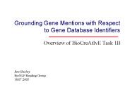 Grounding Gene Mentions with Respect to Gene Database Identifiers