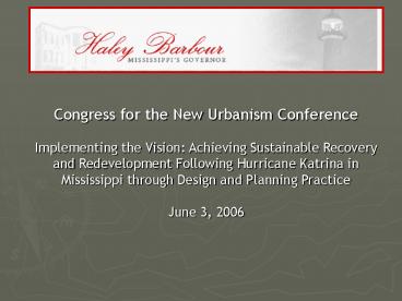 Congress for the New Urbanism Conference