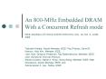 An 800-MHz Embedded DRAM PowerPoint PPT Presentation