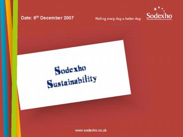 Sodexho Sustainability