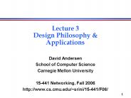 Lecture 3 Design Philosophy