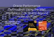 Oracle Performance Optimization Using the Wait Interface 