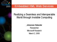 Embedded XML Web Services