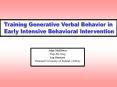 Training Generative Verbal Behavior in PowerPoint PPT Presentation