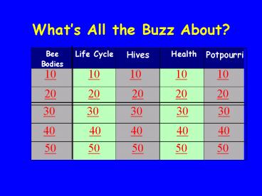 Whats All the Buzz About