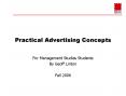 Practical Advertising Concepts PowerPoint PPT Presentation
