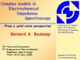 Complex models in Electrochemical Impedance Spectroscopy PowerPoint PPT Presentation