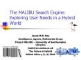 The MALIBU Search Engine: Exploring User Needs in a Hybrid World PowerPoint PPT Presentation