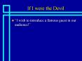 If I were the Devil PowerPoint PPT Presentation