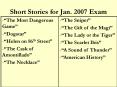 Short Stories for Jan. 2007 Exam PowerPoint PPT Presentation
