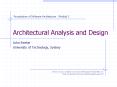 Architectural Analysis and Design PowerPoint PPT Presentation