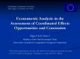 Econometric Analysis in the Assessment of Coordinated Effects Opportunities and Constraints PowerPoint PPT Presentation
