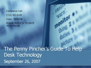 The Penny Pinchers Guide To Help Desk Technology