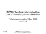 IEEE802'3aq Channel model ad hoc Task 2: Timevarying study