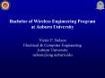 Bachelor of Wireless Engineering Program at Auburn University PowerPoint PPT Presentation