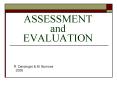 ASSESSMENT and EVALUATION PowerPoint PPT Presentation