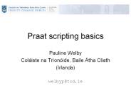 Praat scripting basics