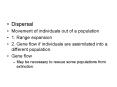 Dispersal PowerPoint PPT Presentation