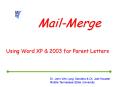 MailMerge PowerPoint PPT Presentation