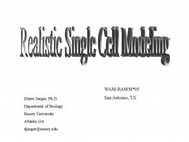 Dieter Jaeger, Ph'D'