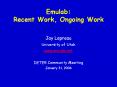 Emulab: Recent Work, Ongoing Work PowerPoint PPT Presentation