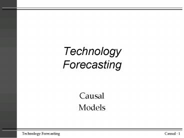 Technology Forecasting