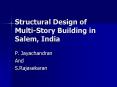 Structural Design of Multi-Story Building in Salem, India PowerPoint PPT Presentation