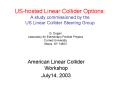UShosted Linear Collider Options: A study commissioned by the US Linear Collider Steering Group PowerPoint PPT Presentation