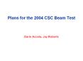 Plans for the 2004 CSC Beam Test PowerPoint PPT Presentation
