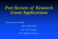 Peer Review of Research Grant Applications PowerPoint PPT Presentation