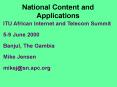 National Content and Applications PowerPoint PPT Presentation