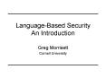 Language-Based Security An Introduction PowerPoint PPT Presentation