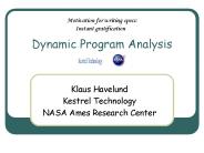 Dynamic Program Analysis