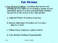 Fair Division PowerPoint PPT Presentation